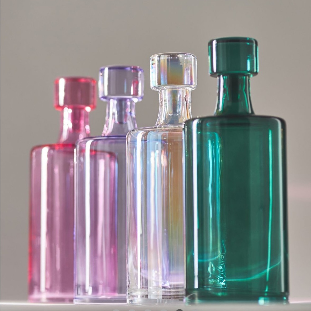 Anthropologie Colorful Glass Decanters